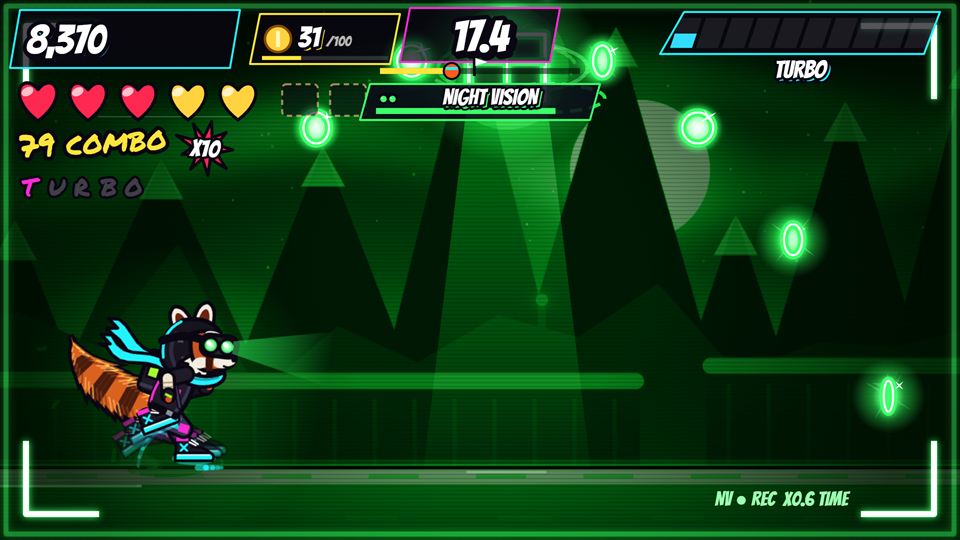 Turbo Tails: night vision in a blackout