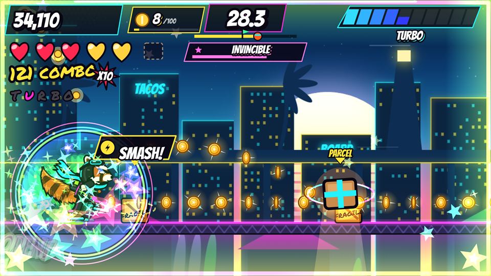 Turbo Tails: invincible and smashing through